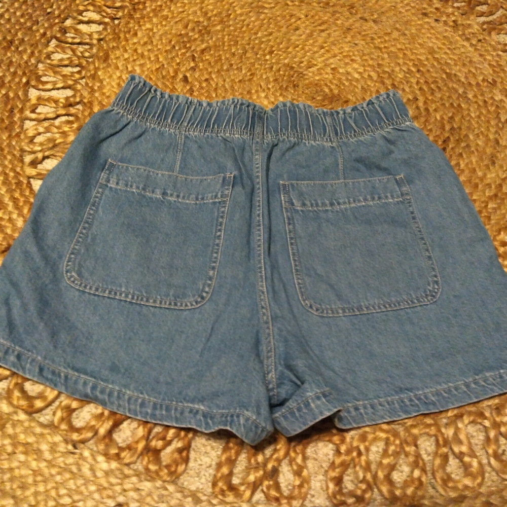 Madewell Blue Denim Elastic-Waist Jean Shorts - Picture 5 of 9